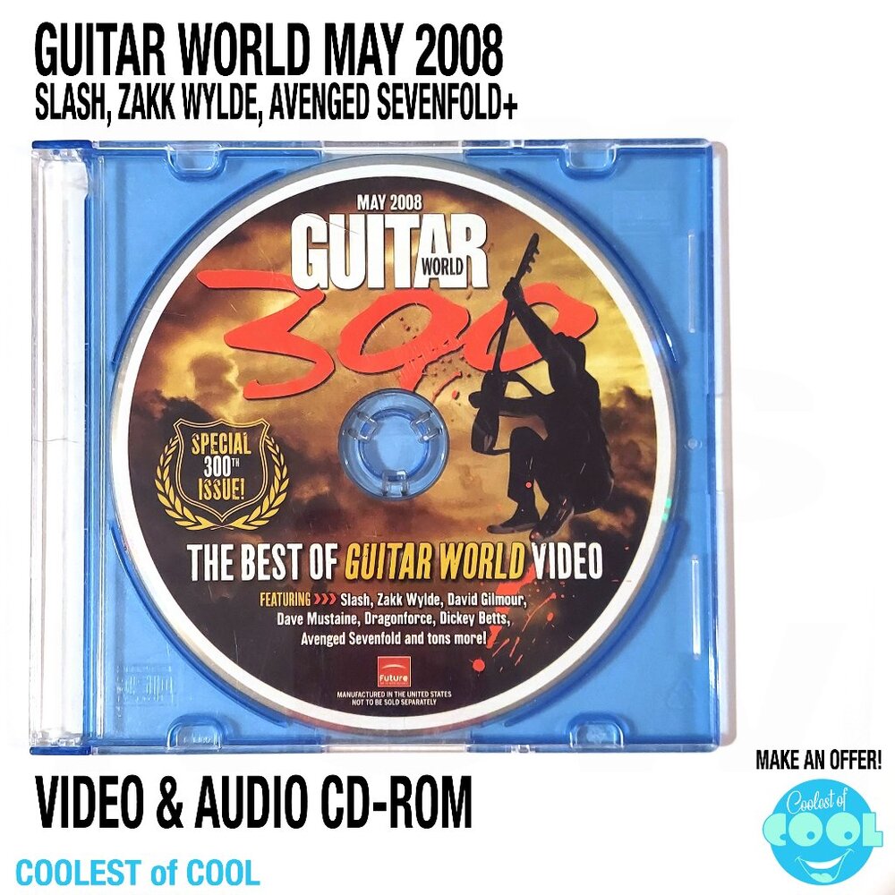 Vintage Guitar World May 2008 CD Rom Learn Slash Dragonforce Zakk Wylde plus